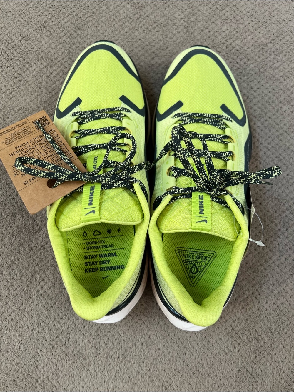 Nike Pegasus 41 Women’s Size 9 GTX Gore-Tex Cyber Seaweed/Lt Lemon Running Shoes - Picture 7 of 13